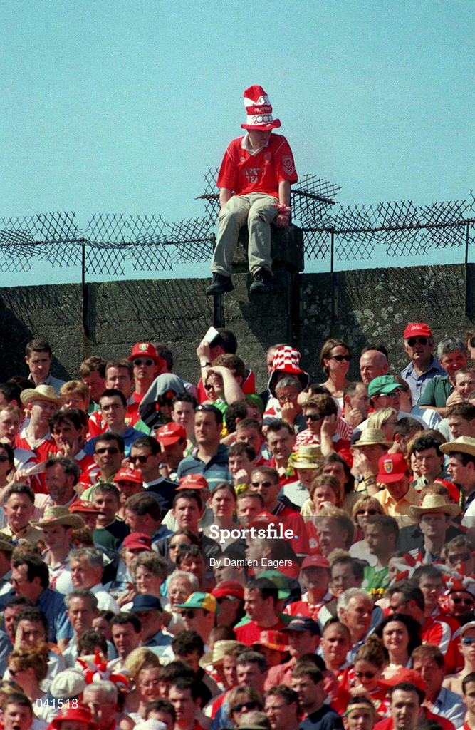 18 June 2000; Cork fans during the Bank of Ireland Munster Senior Football Championship Semi-Final match between Kerry and Cork at Fitzgerald Stadium in Killarney, Kerry. Photo by Damien Eagers/Sportsfile