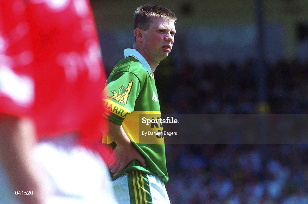 18 June 2000; Tomás O Sé of Kerry in the pre-match parade prior to the Bank of Ireland Munster Senior Football Championship Semi-Final match between Kerry and Cork at Fitzgerald Stadium in Killarney, Kerry. Photo by Damien Eagers/Sportsfile