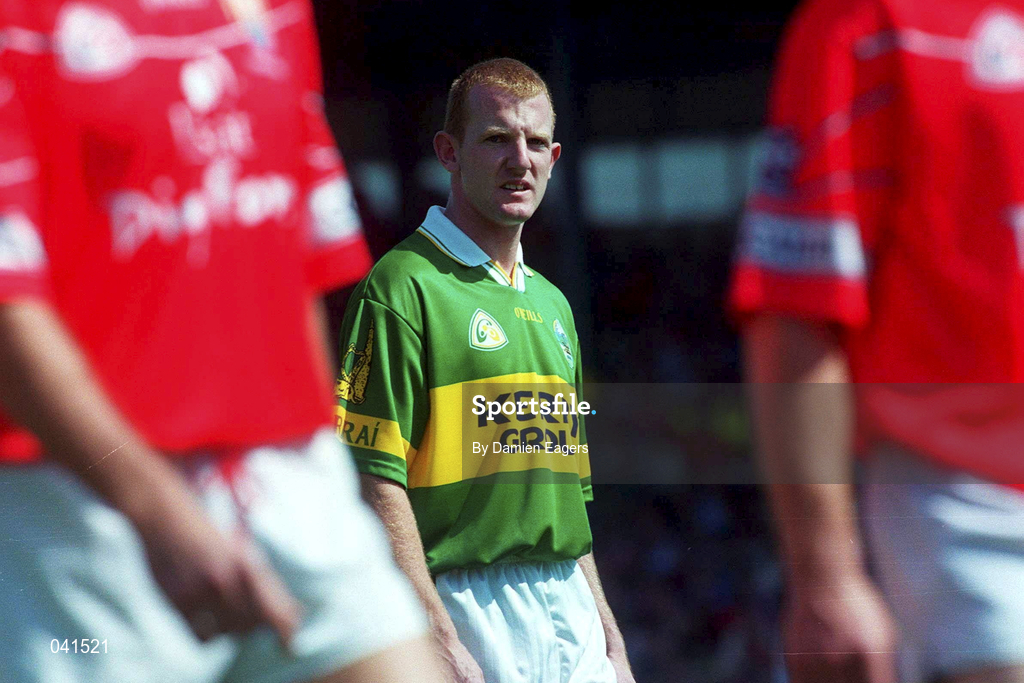 18 June 2000; Liam Hassett of Kerry in the pre-match parade prior to the Bank of Ireland Munster Senior Football Championship Semi-Final match between Kerry and Cork at Fitzgerald Stadium in Killarney, Kerry. Photo by Damien Eagers/Sportsfile
