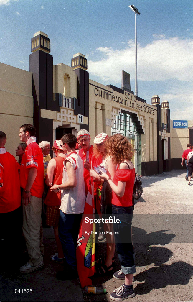 18 June 2000; Supporters queue up to enter the stadium prior to the Bank of Ireland Munster Senior Football Championship Semi-Final match between Kerry and Cork at Fitzgerald Stadium in Killarney, Kerry. Photo by Damien Eagers/Sportsfile