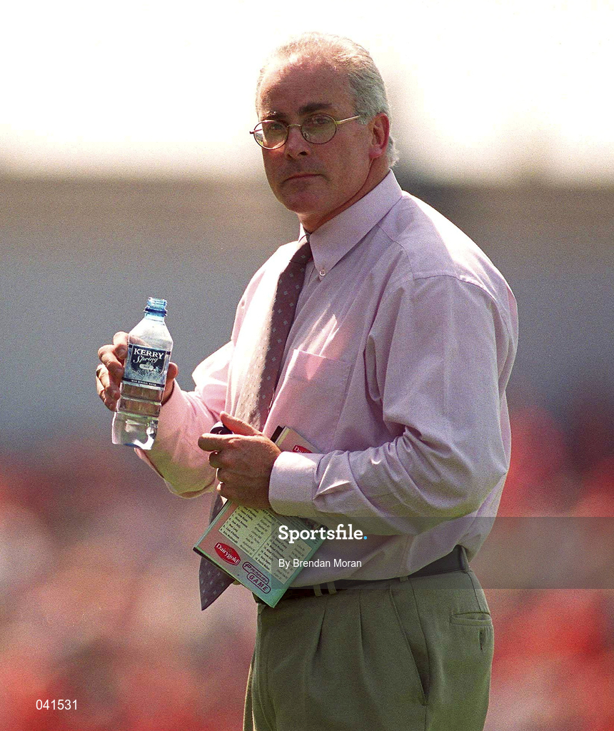 18 June 2000; Kerry County Board Chairman Sean Walsh during the Bank of Ireland Munster Senior Football Championship Semi-Final match between Kerry and Cork at Fitzgerald Stadium in Killarney, Kerry. Photo by Brendan Moran/Sportsfile