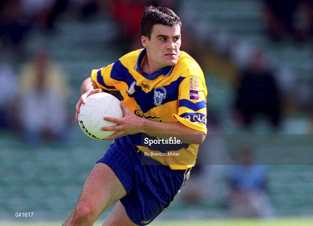 25 June 2000; Brian McMahon of Clare during the Bank of Ireland Munster Senior Football Championship Semi-Final match between Clare and Tipperary at the Gaelic Grounds in Limerick. Photo by Brendan Moran/Sportsfile