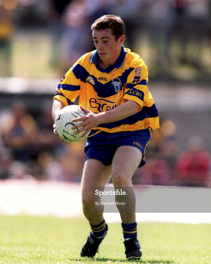 25 June 2000; Denis O'Driscoll of Clare during the Bank of Ireland Munster Senior Football Championship Semi-Final match between Clare and Tipperary at the Gaelic Grounds in Limerick. Photo by Brendan Moran/Sportsfile