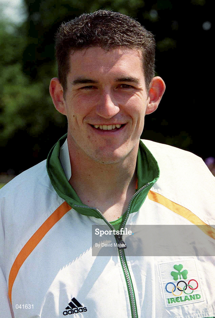 28 June 2000; Athlete Gareth Turnbull poses for a portrait at the official launch at the Raddisson Hotel, Dublin, of the new adidas Irish Olympic team kit for the Sydney 2000 Summer Olympic Games. Photo by David Maher/Sportsfile