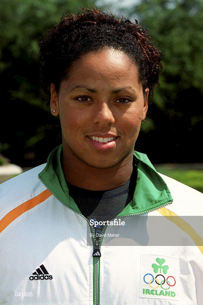 28 June 2000; Swimmer Chantal Gibney poses for a portrait at the official launch at the Raddisson Hotel, Dublin, of the new adidas Irish Olympic team kit for the Sydney 2000 Summer Olympic Games. Photo by David Maher/Sportsfile