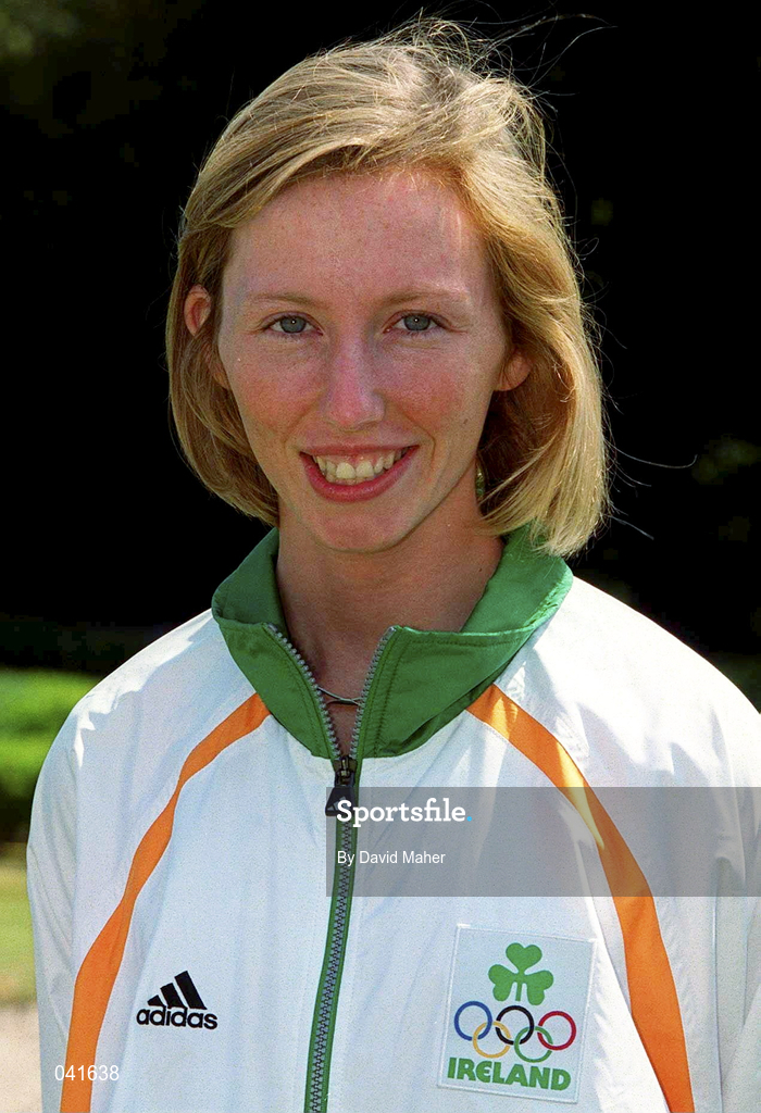 28 June 2000; Athlete Olive Loughnane poses for a portrait at the official launch at the Raddisson Hotel, Dublin, of the new adidas Irish Olympic team kit for the Sydney 2000 Summer Olympic Games. Photo by David Maher/Sportsfile