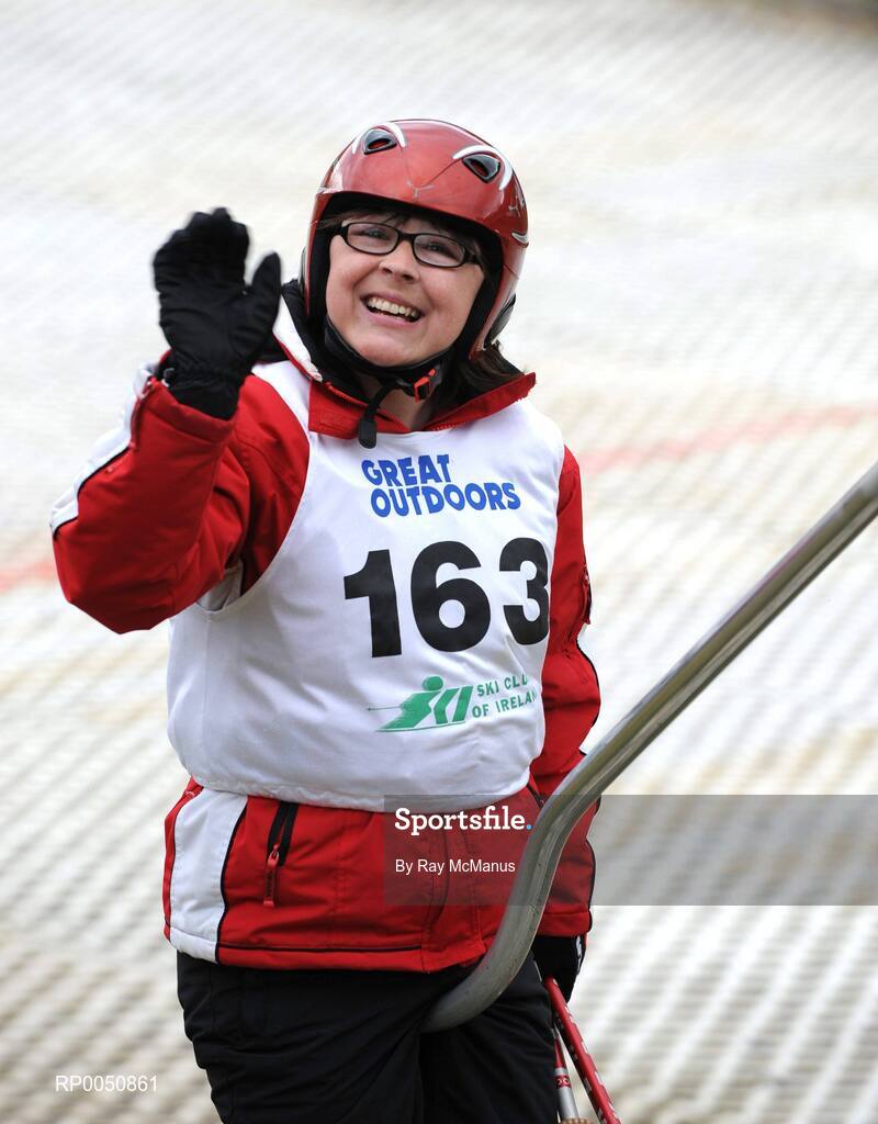 26 April 2008; Siobhan Stephens, from Brantwood, Co. Antrim, who was competing in the 2008 Special Olympics All-Ireland Winter Games. These games are the qualifiers for the 2009 Special Olympics World Winter Games, which takes place in Idaho, USA, from the 6th - 13th February. Ski Club of Ireland, Kilternan, Co. Dublin. Picture credit: Ray McManus / SPORTSFILE