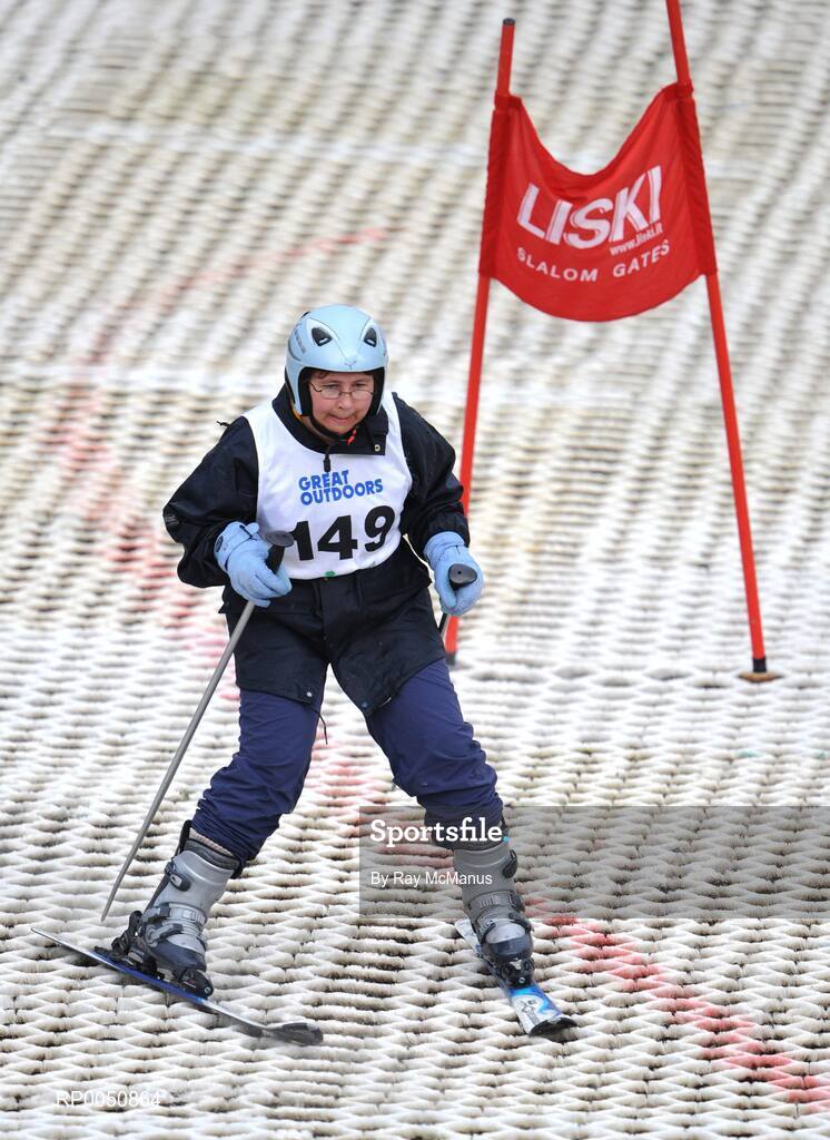 26 April 2008; Belinda Flynn, from Loughlinstown, Co. Dublin, competing during the 2008 Special Olympics All-Ireland Winter Games. These games are the qualifiers for the 2009 Special Olympics World Winter Games, which takes place in Idaho, USA, from the 6th - 13th February. Ski Club of Ireland, Kilternan, Co. Dublin. Picture credit: Ray McManus / SPORTSFILE