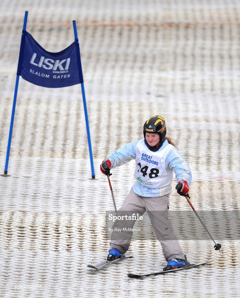 26 April 2008; Fiona Bryson, from Stillorgan, Co. Dublin, competing during the 2008 Special Olympics All-Ireland Winter Games. These games are the qualifiers for the 2009 Special Olympics World Winter Games, which takes place in Idaho, USA, from the 6th - 13th February. Ski Club of Ireland, Kilternan, Co. Dublin. Picture credit: Ray McManus / SPORTSFILE