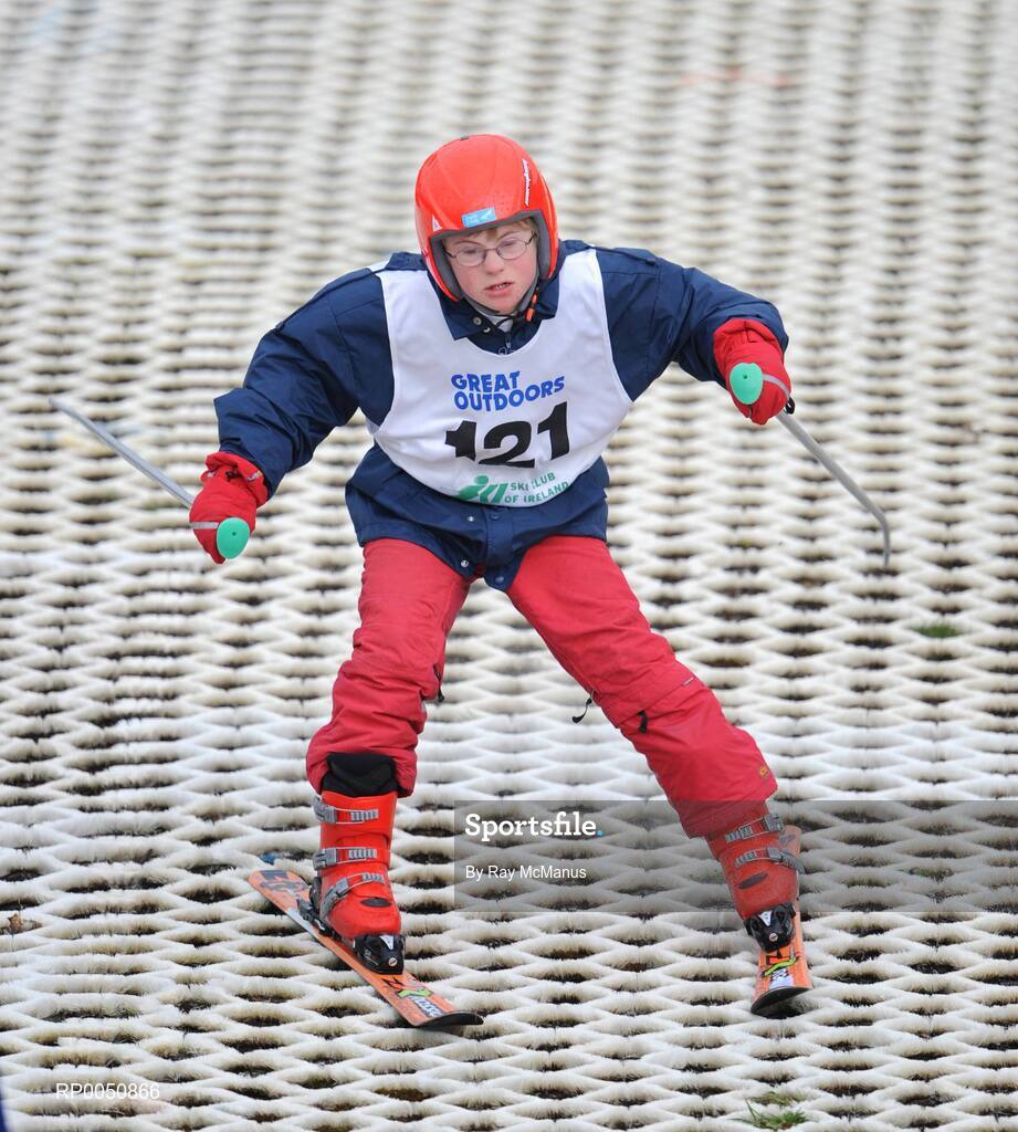 26 April 2008; Charlie O'Reilly, from Sandycove, Co. Dublin, competing during the 2008 Special Olympics All-Ireland Winter Games. These games are the qualifiers for the 2009 Special Olympics World Winter Games, which takes place in Idaho, USA, from the 6th - 13th February. Ski Club of Ireland, Kilternan, Co. Dublin. Picture credit: Ray McManus / SPORTSFILE