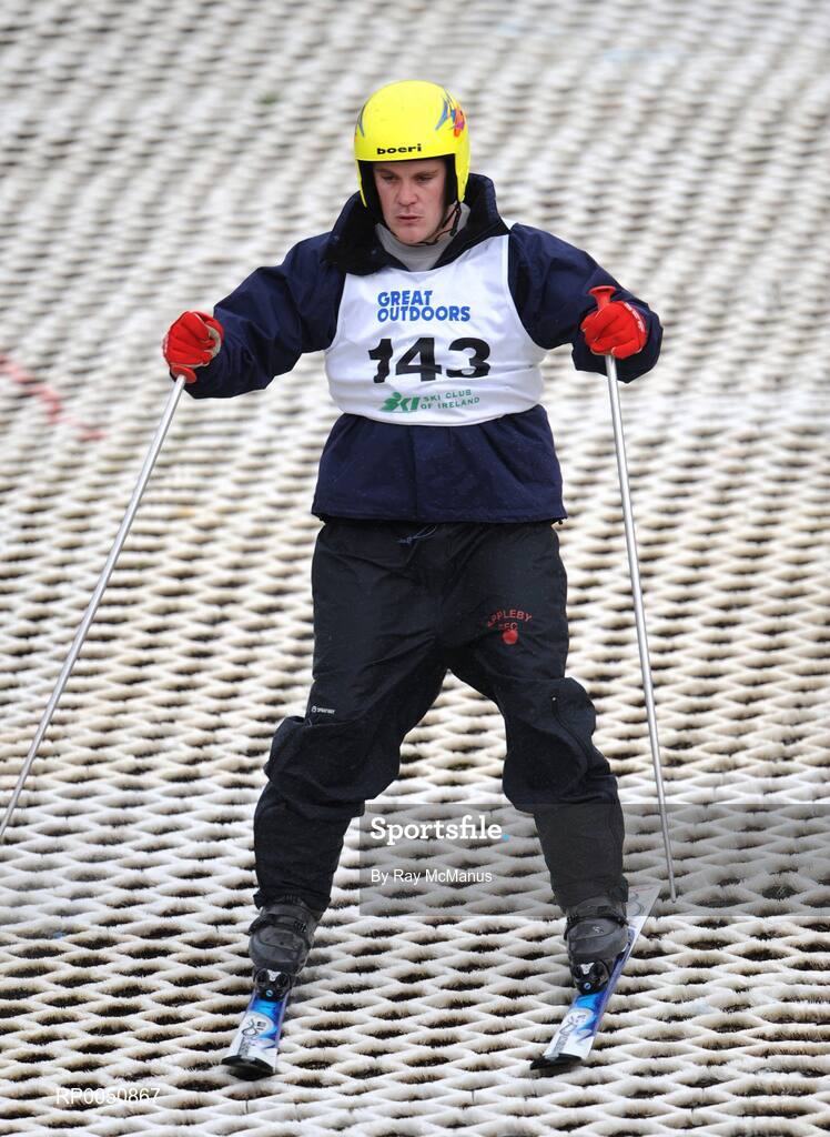 26 April 2008; Adrian Hughes, from Maddan, Co. Armagh, competing during the 2008 Special Olympics All-Ireland Winter Games. These games are the qualifiers for the 2009 Special Olympics World Winter Games, which takes place in Idaho, USA, from the 6th - 13th February. Ski Club of Ireland, Kilternan, Co. Dublin. Picture credit: Ray McManus / SPORTSFILE