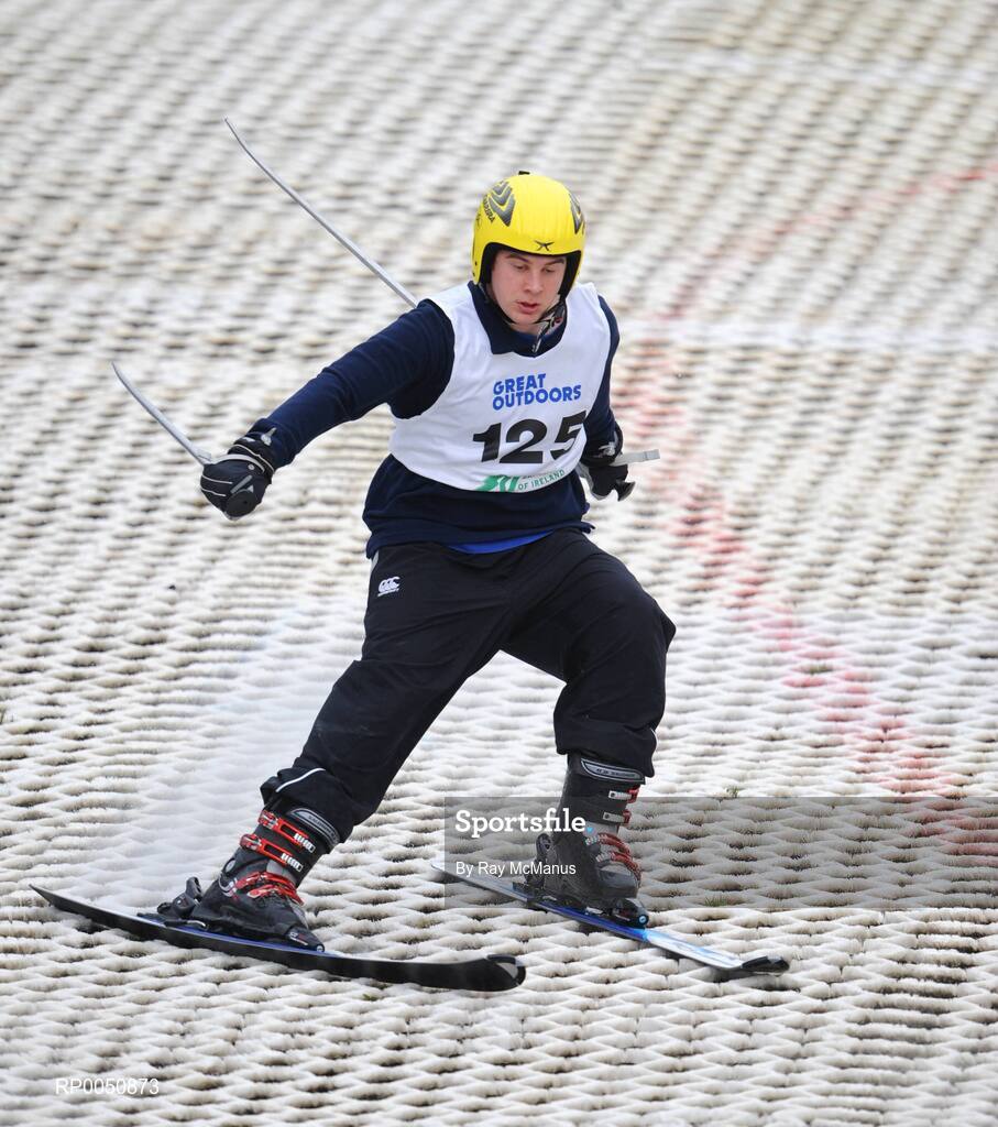 26 April 2008; Pierce Cahill, from Greystones, Co Wicklow, competing during the 2008 Special Olympics All-Ireland Winter Games. These games are the qualifiers for the 2009 Special Olympics World Winter Games, which takes place in Idaho, USA, from the 6th - 13th February. Ski Club of Ireland, Kilternan, Co. Dublin. Picture credit: Ray McManus / SPORTSFILE