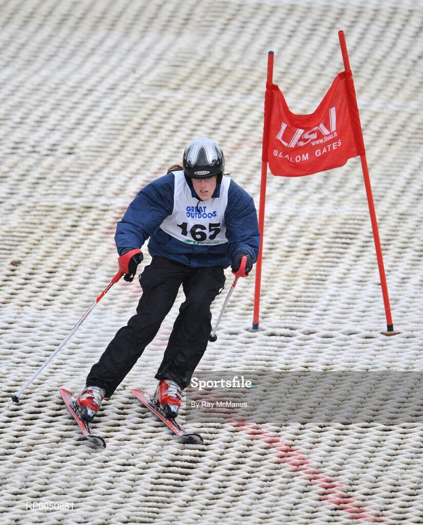 26 April 2008; Lorraine Whelan, from Delganny, Co Wicklow, competing during the 2008 Special Olympics All-Ireland Winter Games. These games are the qualifiers for the 2009 Special Olympics World Winter Games, which takes place in Idaho, USA, from the 6th - 13th February. Ski Club of Ireland, Kilternan, Co. Dublin. Picture credit: Ray McManus / SPORTSFILE