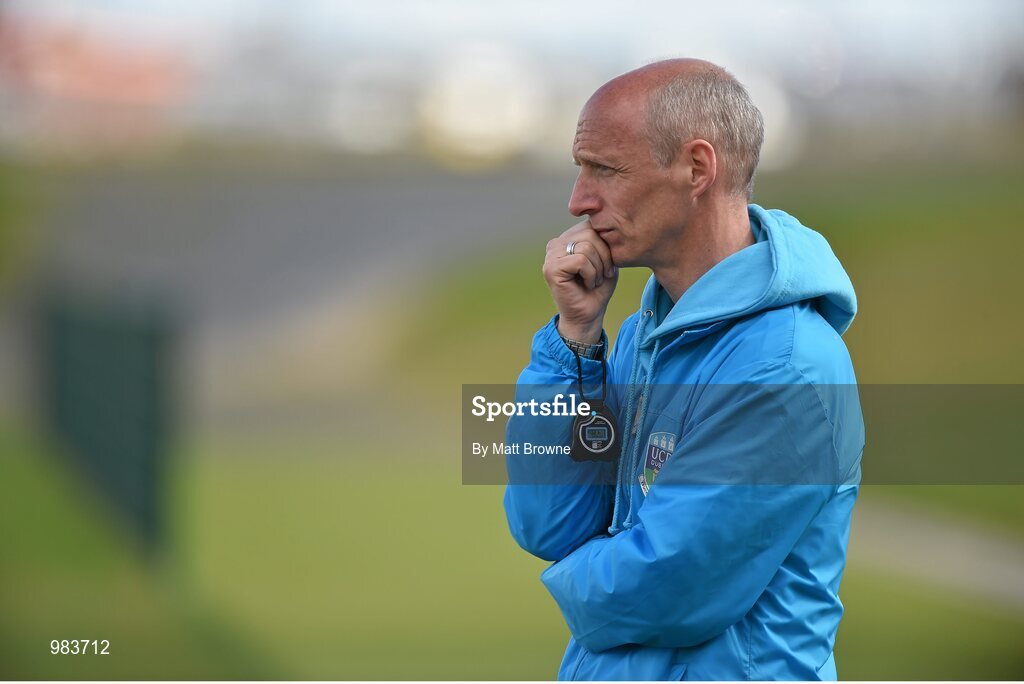11 April 2015; UCD manager Declan Bollard. WSCAI Intervarsities Cup Final, UCD v UCC, Waterford IT, Waterford. Picture credit: Matt Browne / SPORTSFILE