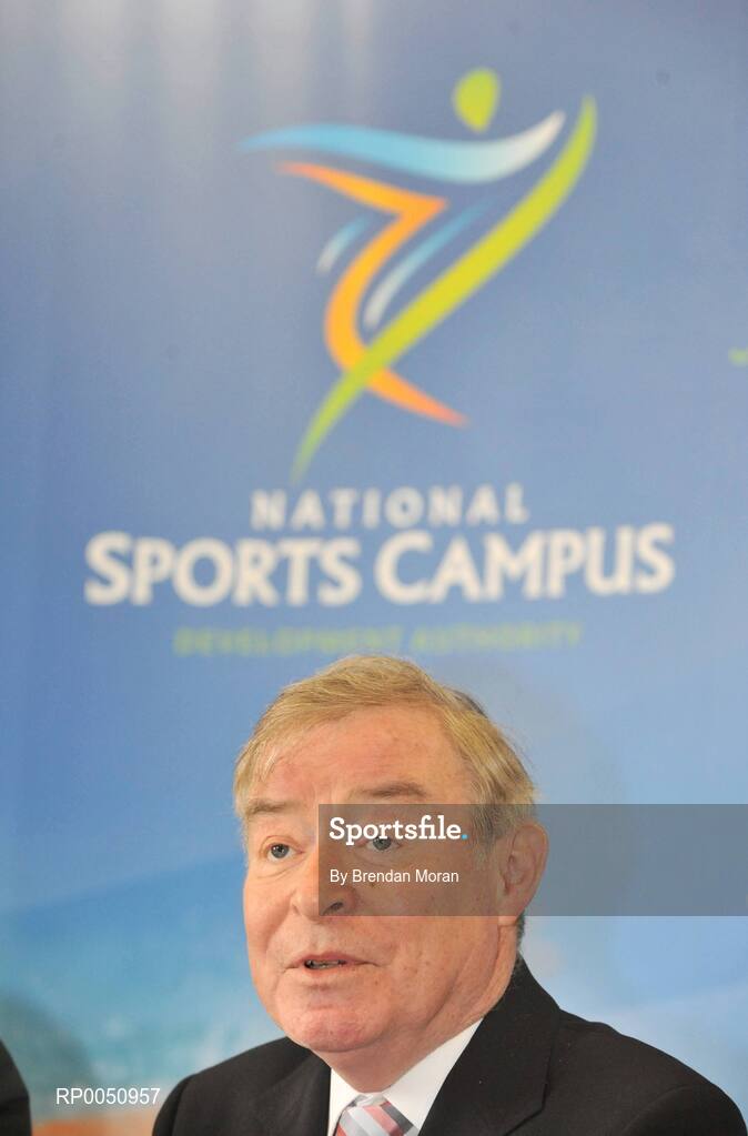 28 April 2008; The Minister for Arts, Sport and Tourism, Seamus Brennan TD, has announced details for the commencement of Phase 1 of the National Sports Campus project on lands at Abbotstown, west Dublin. Phase 1 of the development will provide the major field sports, gaelic games, soccer, rugby and hockey and up to 20 other sports with unrivalled training and medical facilities. Pictured at the announcement is Minister for Arts, Sport and Tourism Seamus Brennan, TD. Abbottstown House, Dublin. Picture credit: Brendan Moran / SPORTSFILE