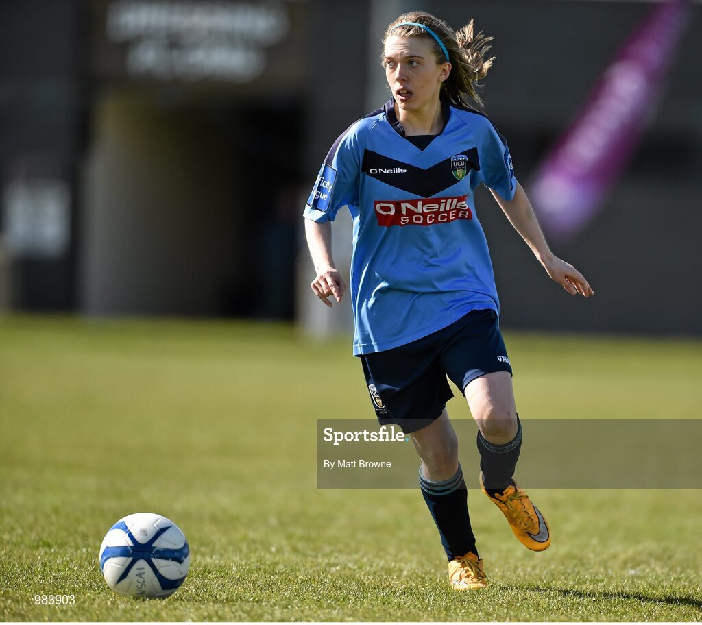 11 April 2015; Orla Haran, UCD. WSCAI Intervarsities Cup Final, UCD v UCC, Waterford IT, Waterford. Picture credit: Matt Browne / SPORTSFILE