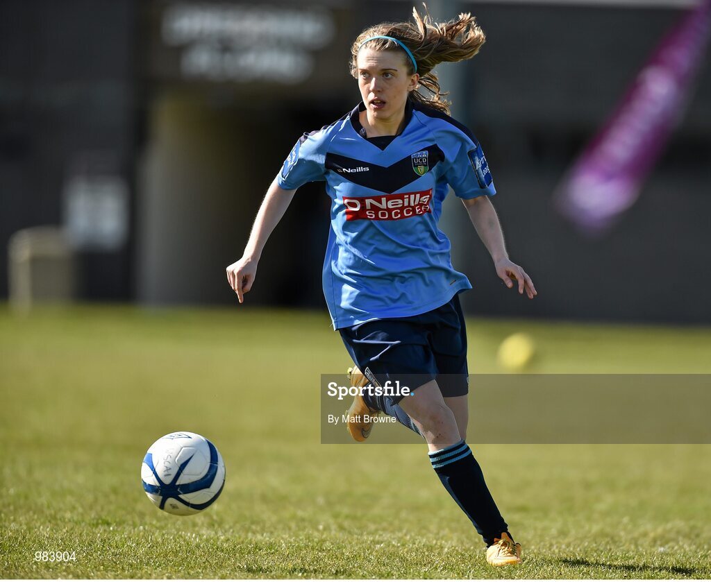 11 April 2015; Orla Haran, UCD. WSCAI Intervarsities Cup Final, UCD v UCC, Waterford IT, Waterford. Picture credit: Matt Browne / SPORTSFILE