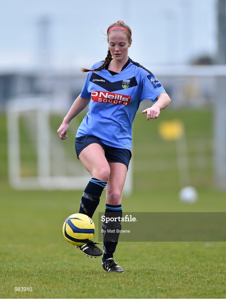 11 April 2015; Emily Cahill, UCD. WSCAI Intervarsities Cup Final, UCD v UCC, Waterford IT, Waterford. Picture credit: Matt Browne / SPORTSFILE