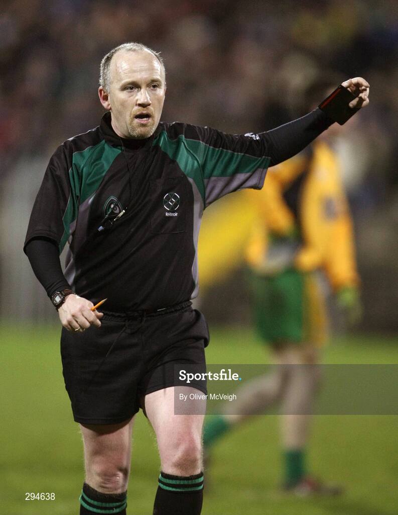 2 February 2008; Referee, Martin Duffy, Sligo. Allianz National Football League, Division 1, Round 1, Donegal v Kerry, Fr. Tierney Park, Ballyshannon, Co. Donegal. Picture credit: Oliver McVeigh / SPORTSFILE