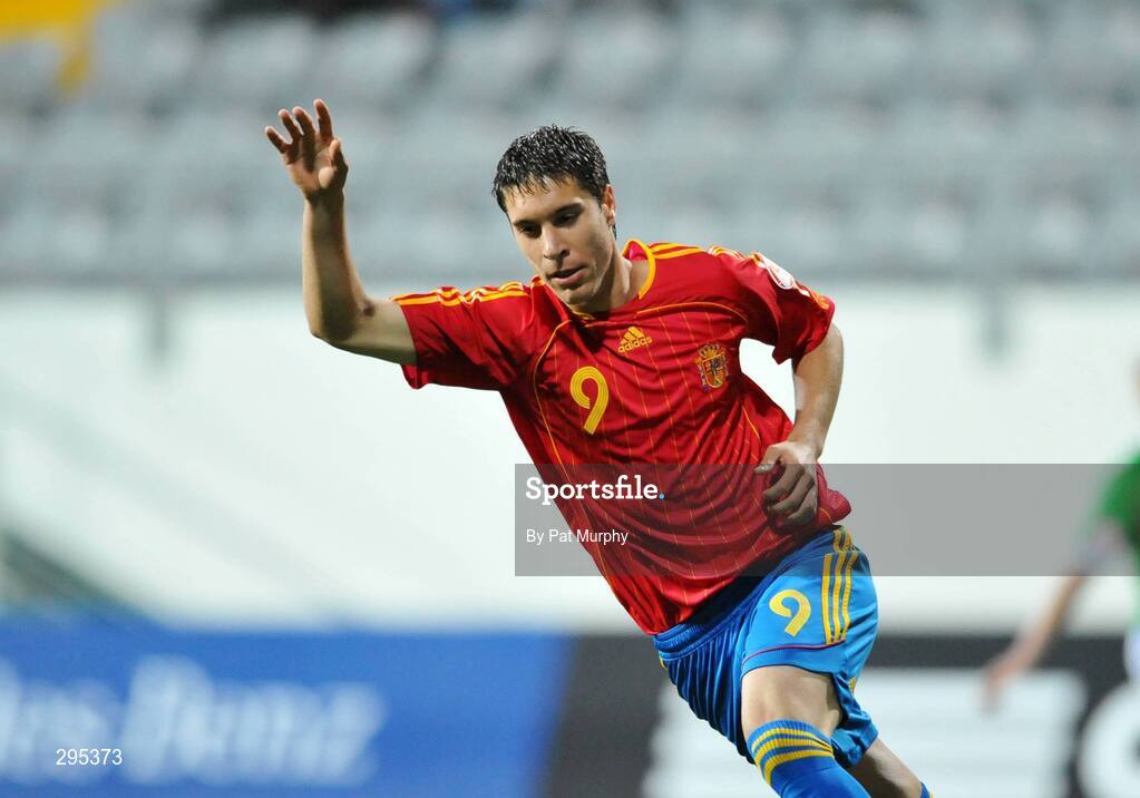 10 May 2008; Ruben, Spain, celebrates after scoring his side's equalising goal. UEFA European Under-17 Championship Group B, Republic of Ireland v Spain, Mardan Sport Complex, Antalya, Turkey. Picture credit: Pat Murphy / SPORTSFILE