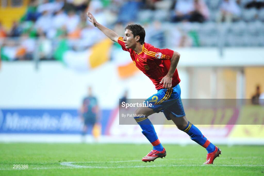 10 May 2008; Ruben, Spain, celebrates after scoring his side's second goal. UEFA European Under-17 Championship Group B, Republic of Ireland v Spain, Mardan Sport Complex, Antalya, Turkey. Picture credit: Pat Murphy / SPORTSFILE