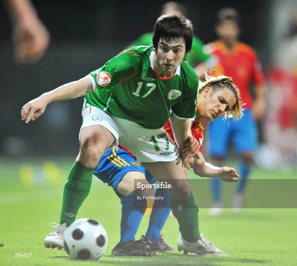 10 May 2008; Richard Towell, Republic of Ireland, in action against Keko, Spain. UEFA European Under-17 Championship Group B, Republic of Ireland v Spain, Mardan Sport Complex, Antalya, Turkey. Picture credit: Pat Murphy / SPORTSFILE