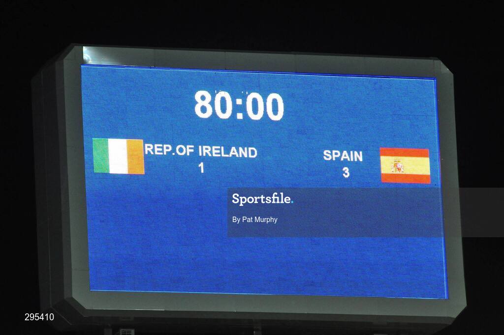 10 May 2008; The scoreboard at full time. UEFA European Under-17 Championship Group B, Republic of Ireland v Spain, Mardan Sport Complex, Antalya, Turkey. Picture credit: Pat Murphy / SPORTSFILE