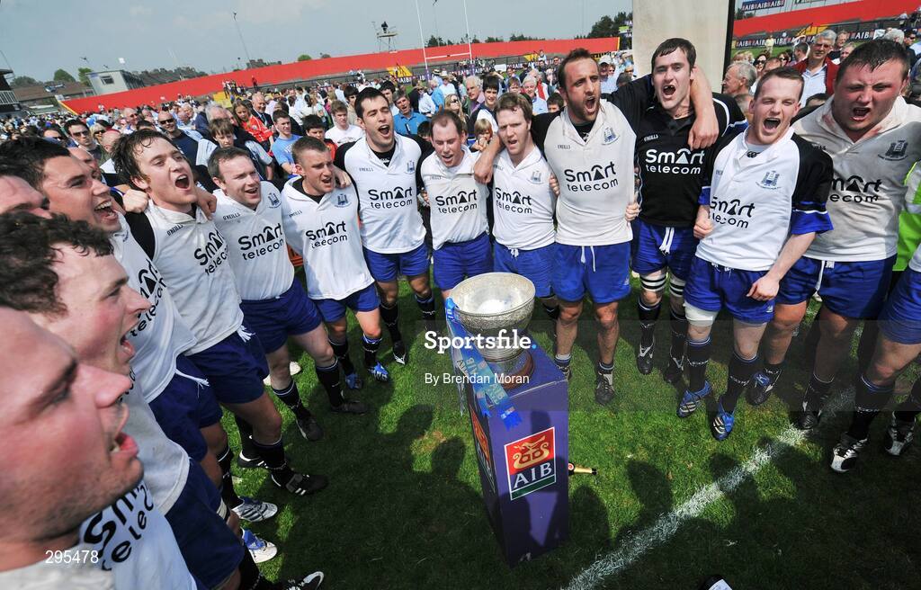 11 May 2008; The Cork Con team celebrate with the cup after the game. AIB All-Ireland League Division 1 Final, Cork Constitution v Garryowen, Musgrave Park, Cork. Picture credit: Brendan Moran / SPORTSFILE