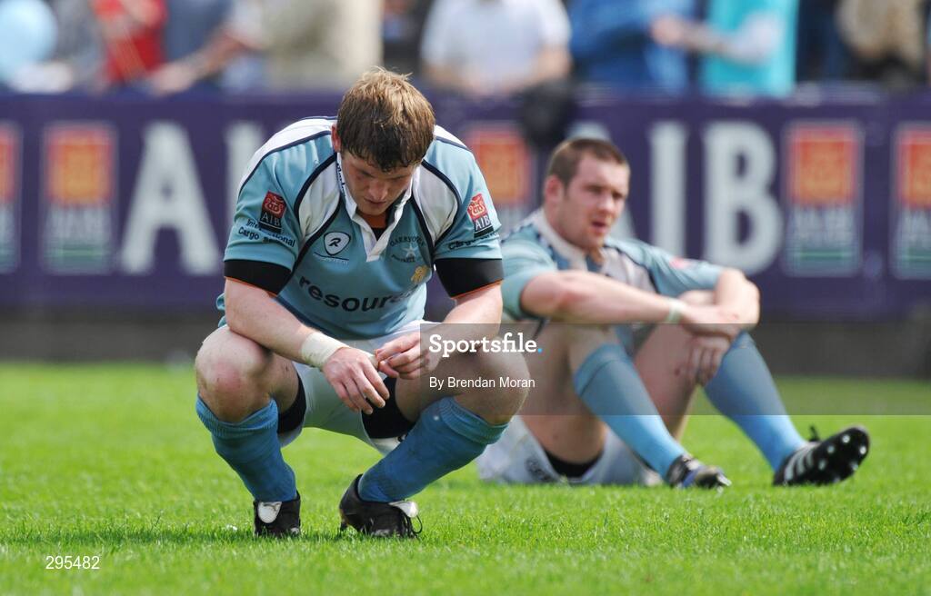 11 May 2008; A dejected Paul Neville, Garryowen, at the final whistle. AIB All-Ireland League Division 1 Final, Cork Constitution v Garryowen, Musgrave Park, Cork. Picture credit: Brendan Moran / SPORTSFILE