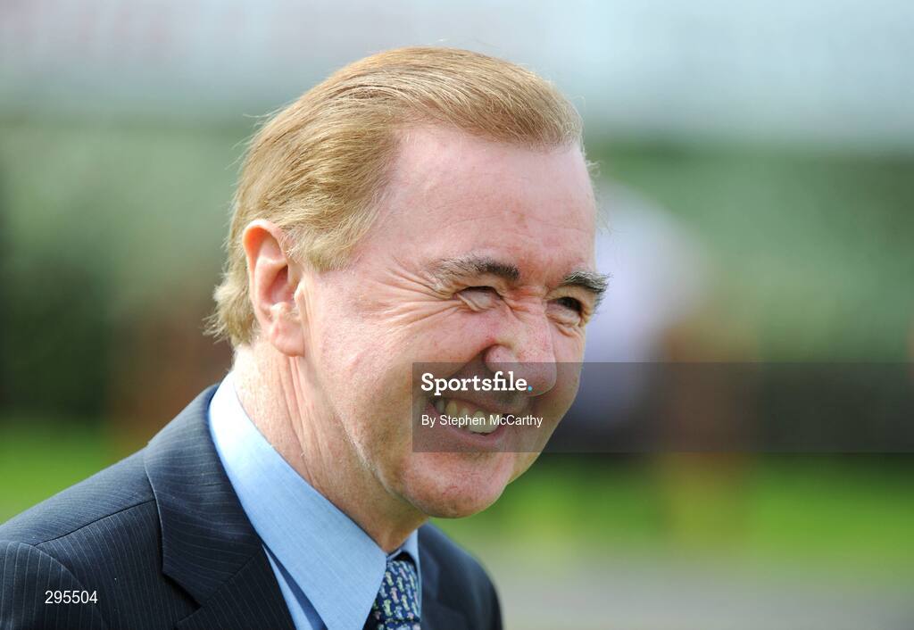 11 May 2008; A delighted Dermot Weld, trainer, after he sent out Casual Conquest to win the Derrinstown Stud Derby Trial Stakes. Derrinstown Stud Derby Trial Stakes Day, Leopardstown, Co. Dublin. Picture credit: Stephen McCarthy / SPORTSFILE