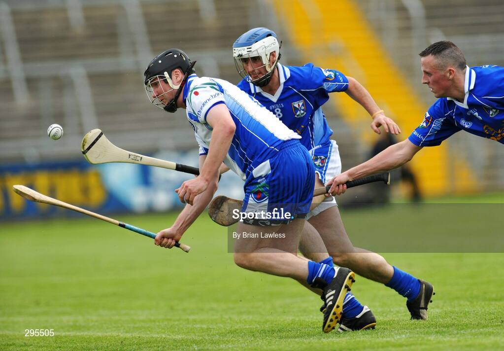 11 May 2008; David Connolly, Monaghan, in action against Mick O'Gorman and Ronan O'Hagan, Cavan. GAA Hurling Ulster Senior Championship, Cavan v Monaghan, Kingspan Breffni Park, Cavan. Picture credit: Brian Lawless / SPORTSFILE
