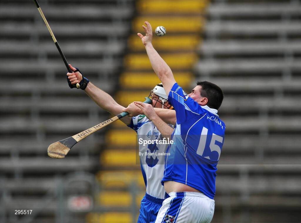 11 May 2008; Mark McEntee, Cavan, in action against Jim McHugh, Monaghan. GAA Hurling Ulster Senior Championship, Cavan v Monaghan, Kingspan Breffni Park, Cavan. Picture credit: Brian Lawless / SPORTSFILE