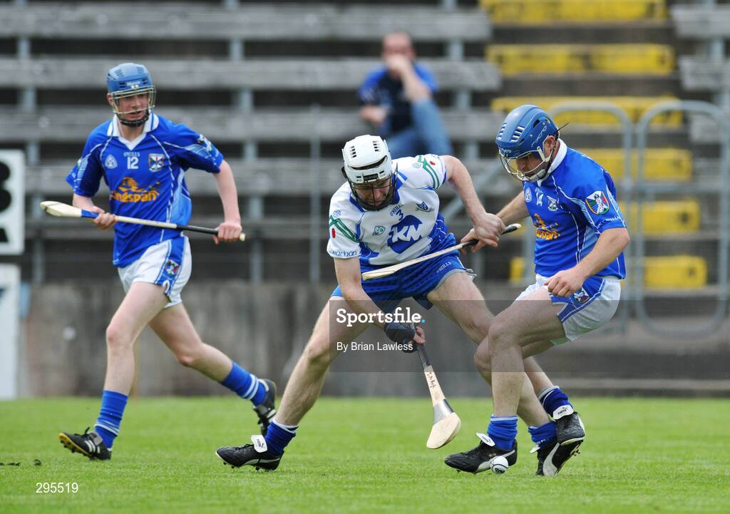 11 May 2008; Jim McHugh, Monaghan, in action against Gerard Clerkin, and Edward Dalton, left, Cavan. GAA Hurling Ulster Senior Championship, Cavan v Monaghan, Kingspan Breffni Park, Cavan. Picture credit: Brian Lawless / SPORTSFILE
