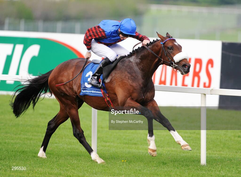 11 May 2008; Ferneley, with Willie Supple up, on their way to winning the Amethyst Stakes race. Derrinstown Stud Derby Trial Stakes Day, Leopardstown, Co. Dublin. Picture credit: Stephen McCarthy / SPORTSFILE