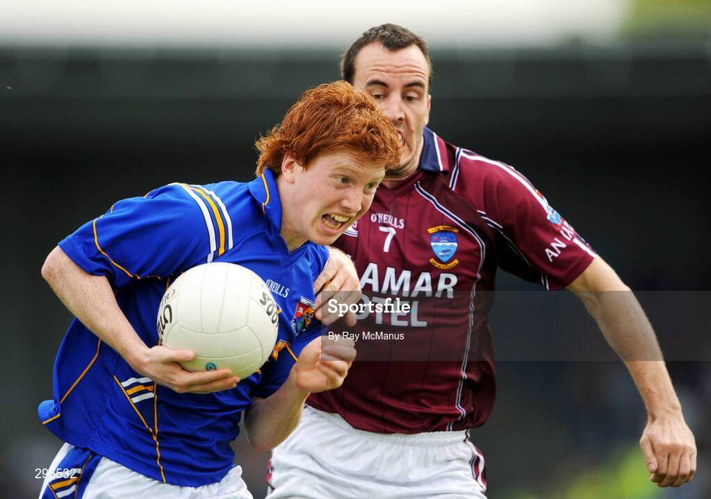 11 May 2008; Paul Kelly, Longford, in action against Damien Healy, Westmeath. GAA Football Leinster Senior Championship, Longford v Westmeath, Pearse Park, Longford. Picture credit: Ray McManus / SPORTSFILE