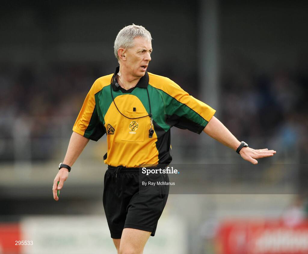 11 May 2008; Referee Michael Hughes, Tyrone. GAA Football Leinster Senior Championship, Longford v Westmeath, Pearse Park, Longford. Picture credit: Ray McManus / SPORTSFILE