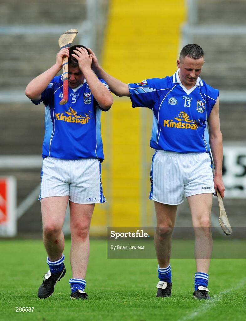 11 May 2008; Cavan players Anthony Sheridan, left, and Ronan O'Hagan after defeat to Monaghan. GAA Hurling Ulster Senior Championship, Cavan v Monaghan, Kingspan Breffni Park, Cavan. Picture credit: Brian Lawless / SPORTSFILE