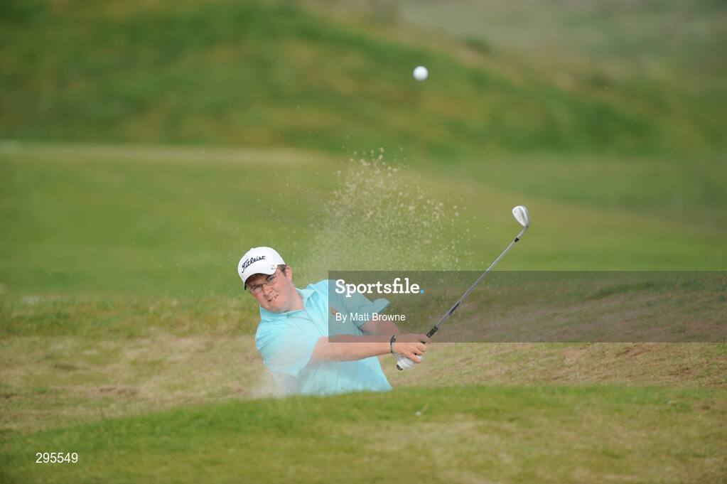 11 May 2008; Shane Lowry, Esker Hills Golf Club, plays from the bunker onto the 13th green during the Irish Amateur Open Golf Championship. Irish Amateur Open Golf Championship, Royal Dublin Golf Course, Portmarnock, Co. Dublin. Picture credit: Matt Browne / SPORTSFILE