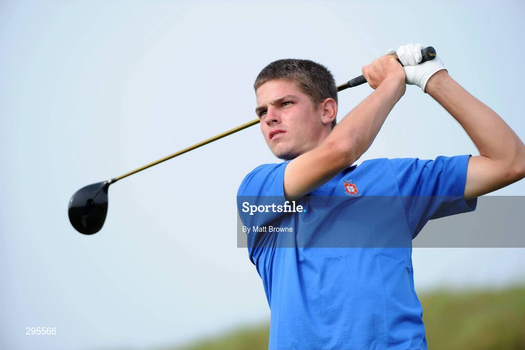 11 May 2008; Pedro Figueiredo, Portugal, watches his drive from the 13th tee box during the Irish Amateur Open Golf Championship. Irish Amateur Open Golf Championship, Royal Dublin Golf Course, Portmarnock, Co. Dublin. Picture credit: Matt Browne / SPORTSFILE