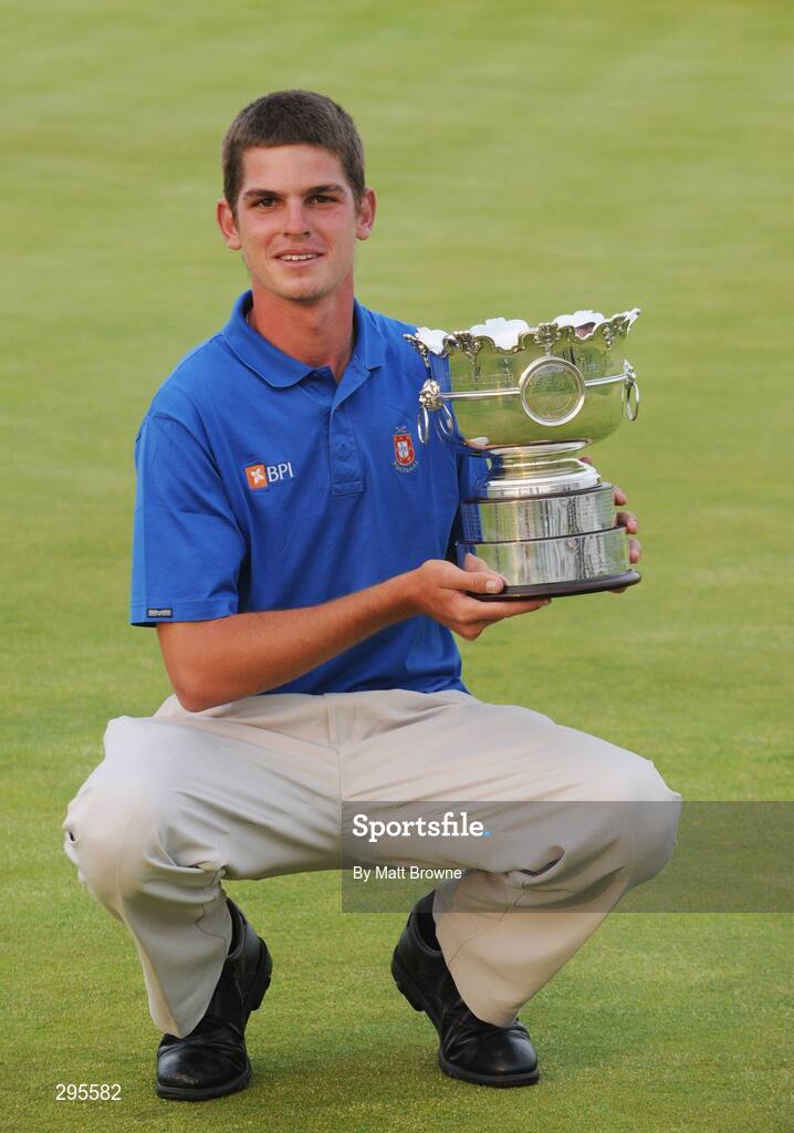 11 May 2008; Pedro Figueiredo, Portugal, with the Irish Amateur Open Golf Championship Trophy. Irish Amateur Open Golf Championship, Royal Dublin Golf Course, Portmarnock, Co. Dublin. Picture credit: Matt Browne / SPORTSFILE
