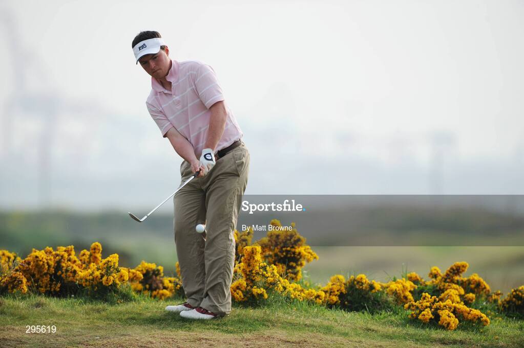 11 May 2008; Eoin Arthurs, Forrest Little Golf Club, pitches onto the 16th green during the Irish Amateur Open Golf Championship. Irish Amateur Open Golf Championship, Royal Dublin Golf Course, Portmarnock, Co. Dublin. Picture credit: Matt Browne / SPORTSFILE