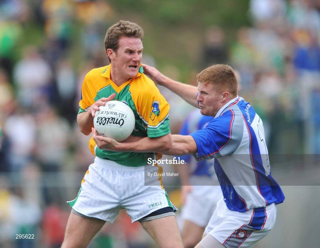 11 May 2008; Shane Foley, Leitrim, in action against Robert Moran, New York. GAA Football Connacht Senior Championship, New York v Leitrim, Gaelic Park, Bronx, New York. Picture credit: David Maher / SPORTSFILE