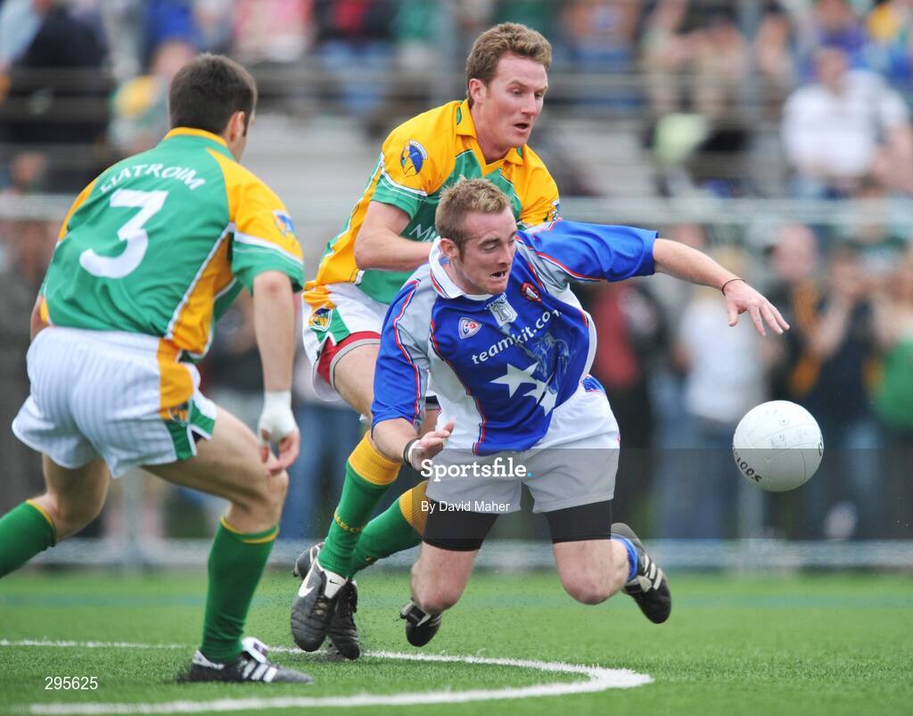 11 May 2008; Liam O'Donnell, New York, in action against Shane Foley, Leitrim. GAA Football Connacht Senior Championship, New York v Leitrim, Gaelic Park, Bronx, New York. Picture credit: David Maher / SPORTSFILE