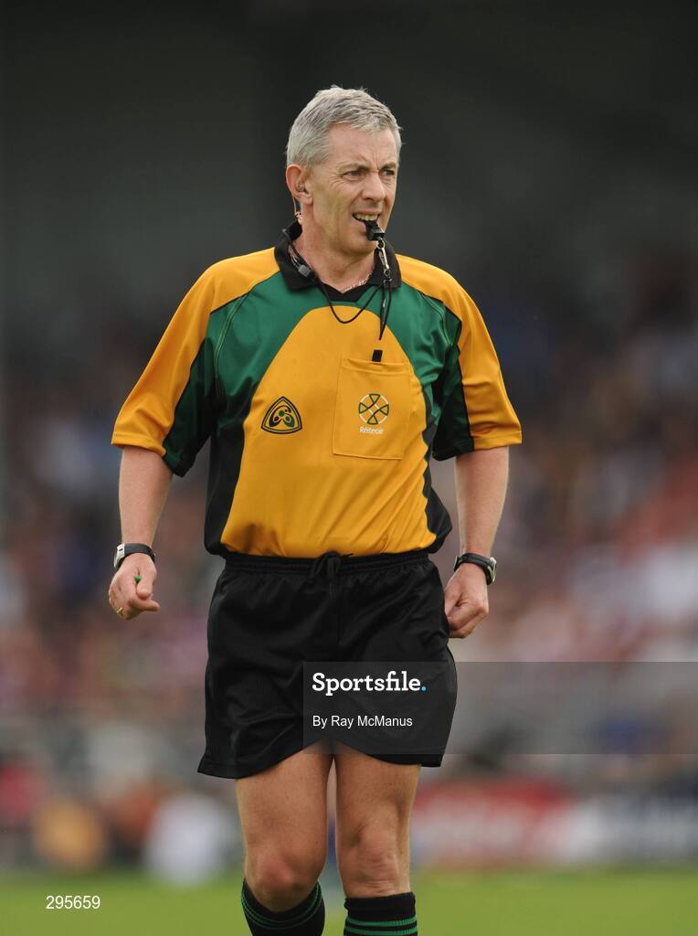 11 May 2008; Referee Michael Hughes, Tyrone. GAA Football Leinster Senior Championship, Longford v Westmeath, Pearse Park, Longford. Picture credit: Ray McManus / SPORTSFILE