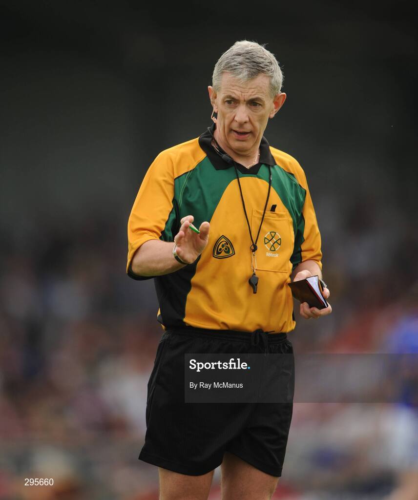 11 May 2008; Referee Michael Hughes, Tyrone. GAA Football Leinster Senior Championship, Longford v Westmeath, Pearse Park, Longford. Picture credit: Ray McManus / SPORTSFILE