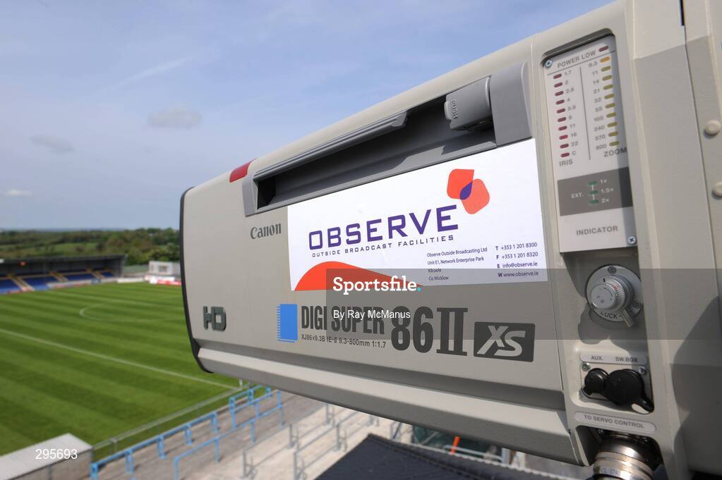 11 May 2008; An Observe televison camera at the ready to record the match for RTE's 'The Sunday Game'. GAA Leinster Senior Football Championship, Longford v Westmeath, Pearse Park, Longford. Picture credit: Ray McManus / SPORTSFILE