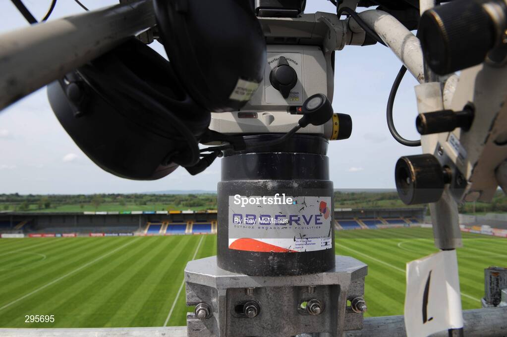 11 May 2008; An Observe televison camera at the ready to record the match for RTE's 'The Sunday Game'. GAA Leinster Senior Football Championship, Longford v Westmeath, Pearse Park, Longford. Picture credit: Ray McManus / SPORTSFILE