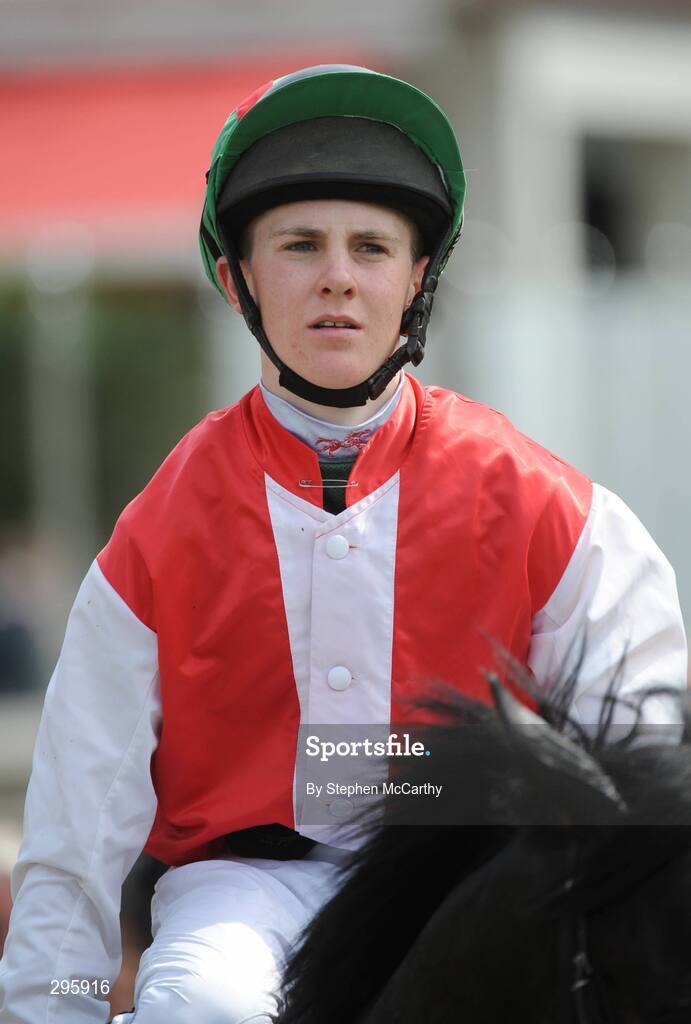 11 May 2008; Jockey Edward McNamara on Kalacan before the Irish Stallion Farms European Breeders Fund Auction Maiden race. Derrinstown Stud Derby Trial Stakes Day, Leopardstown, Co. Dublin. Picture credit: Stephen McCarthy / SPORTSFILE