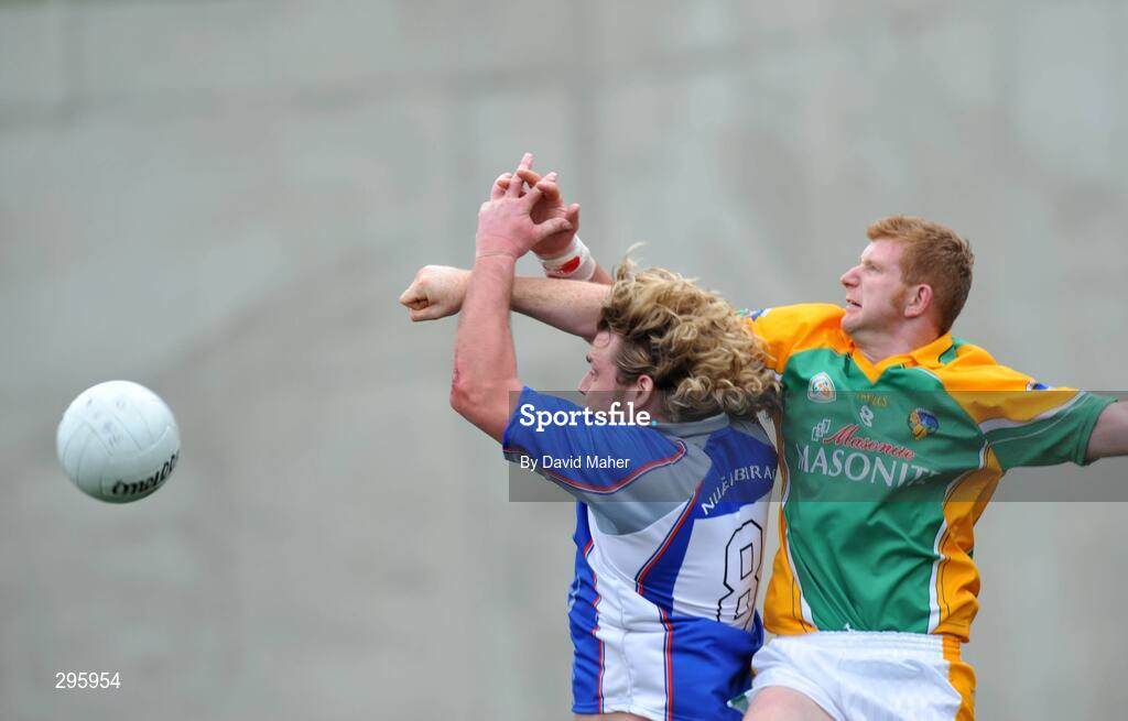 11 May 2008; Kenny O'Connor, New York, in action against Gary McCloskey, Leitrim. GAA Football Connacht Senior Championship, New York v Leitrim, Gaelic Park, Bronx, New York. Picture credit: David Maher / SPORTSFILE