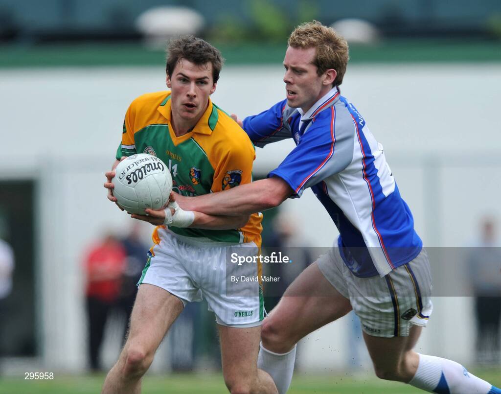 11 May 2008; David O'Connor, Leitrim, in action against Adrian O'Connor, New York. GAA Football Connacht Senior Championship, New York v Leitrim, Gaelic Park, Bronx, New York. Picture credit: David Maher / SPORTSFILE